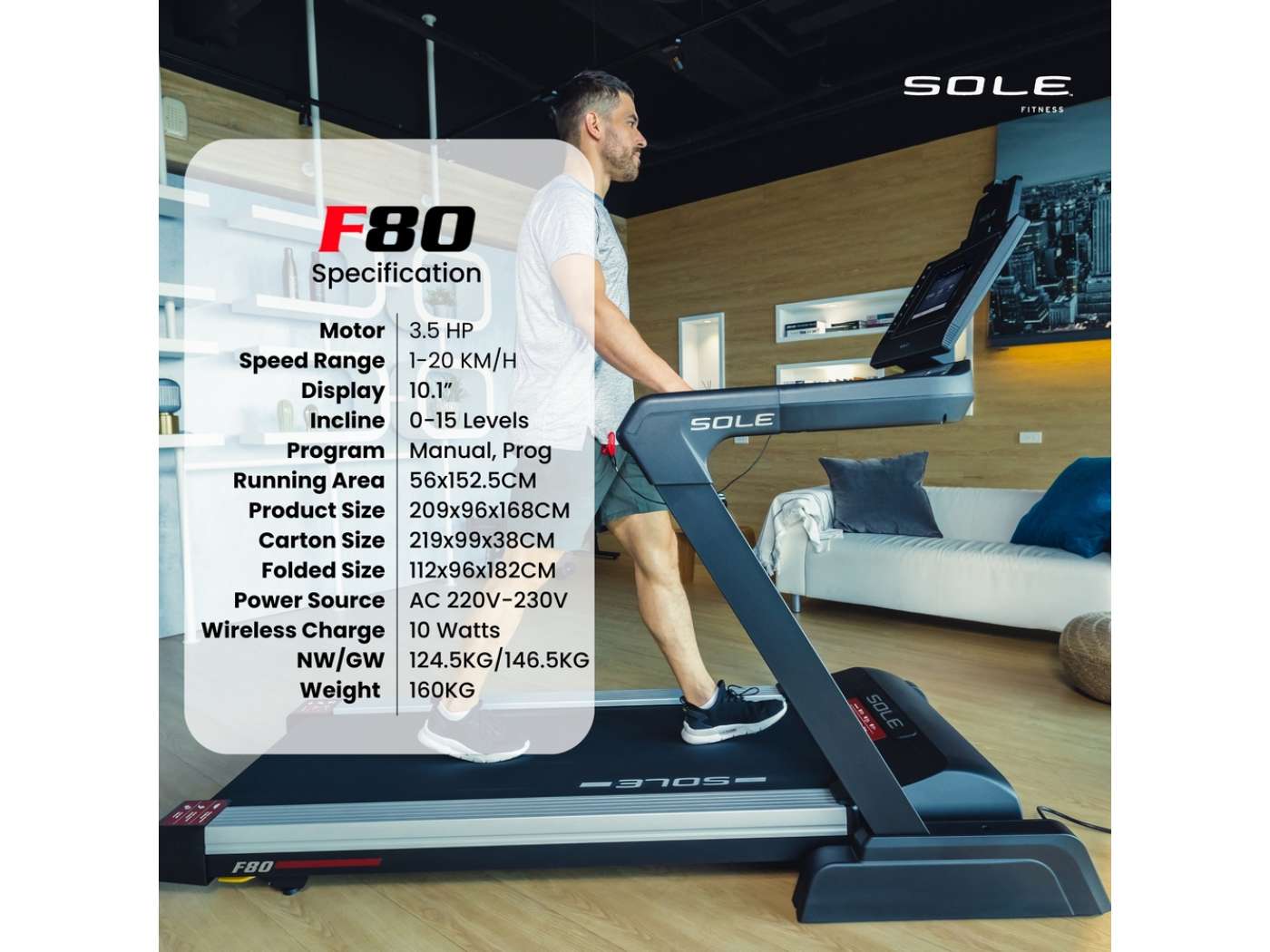 SOLE NEW F80 Treadmill - Main Image