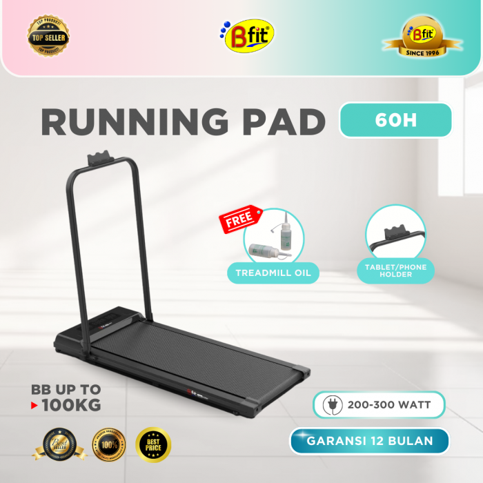 60h Running Pad BFIT Lite 60H Treadmill Elektrik Listrik | Treadmills ...